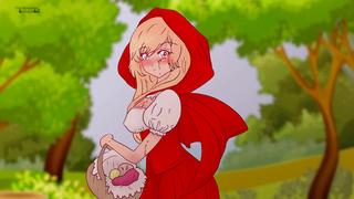 Little Red Riding Hood scolded a pervert who fucked a tree and let him know a woman's body !Hentai Cartoon Parody !